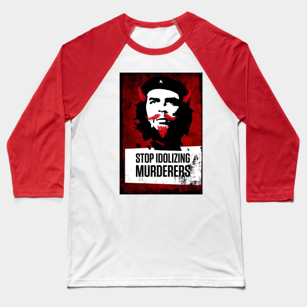 Stop Idolizing Murderers Baseball T-Shirt by binarygod